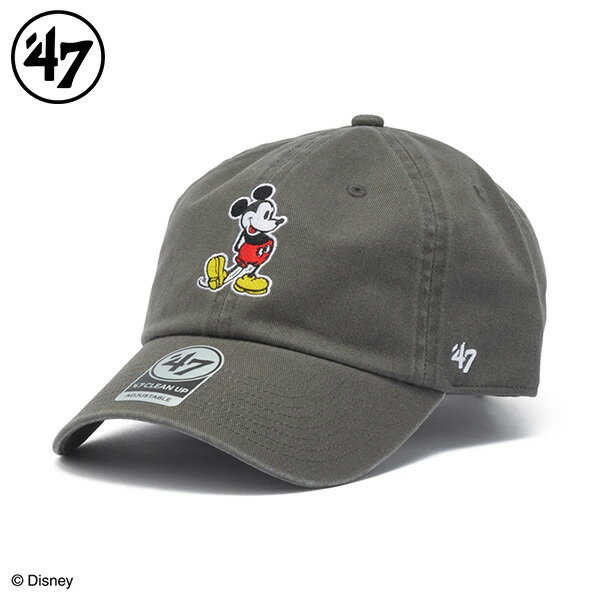 樂天商城 - 【マラソン限定！最大2,000円OFFクーポン】47 キャップ クリーンナップ Disney ミッキーマウス ユニセックス 26SS チャコール 14920471 帽子 フォーティセブン ディズニー CLEAN UP