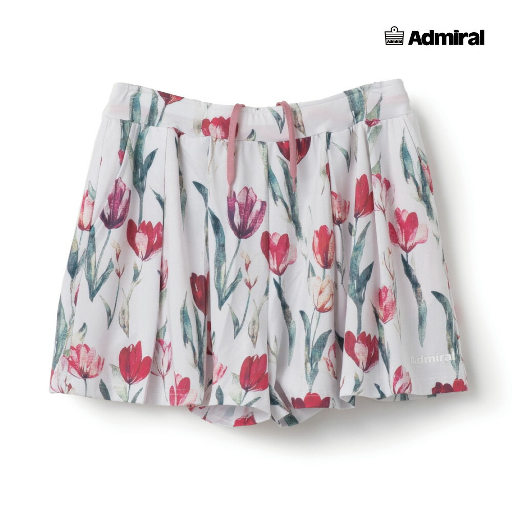 ADMIRAL　レディース　タックフレアグラフィックキュロット 　ATLA606-48　2026SS　ピンク　吸水速乾　UVカット　ストレッチ　アドミラル　WO...