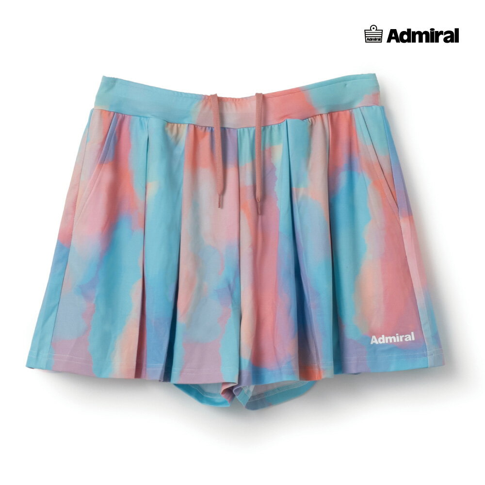 ADMIRAL レディース タックフレアグラフィックキュロット ATLA606-91 2026SS マルチ 吸水速乾 UVカット ストレッチ アドミラル WOMEN テニスウェア バドミントン ソフトテニス