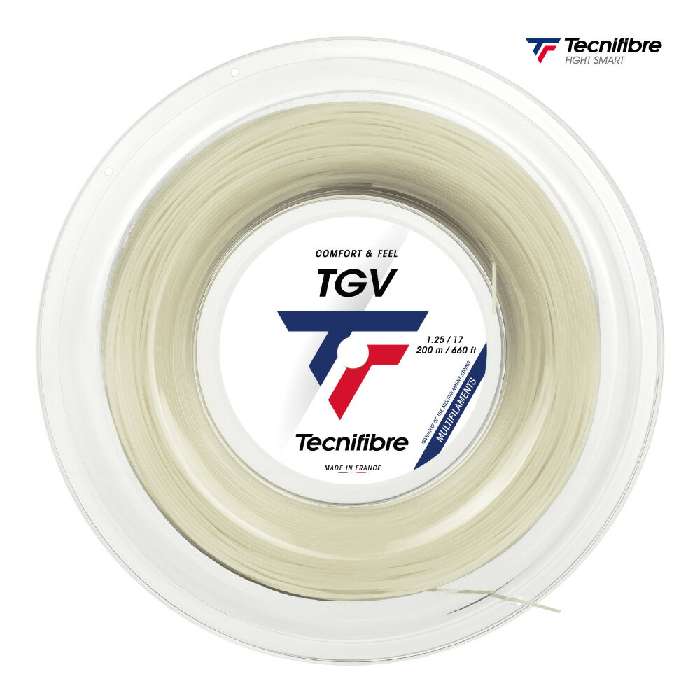 Tecnifibre　TGV　200m　ロール　ナチュラル　01RTG　硬式　テニス　ストリング　ガット　テクニファイバー