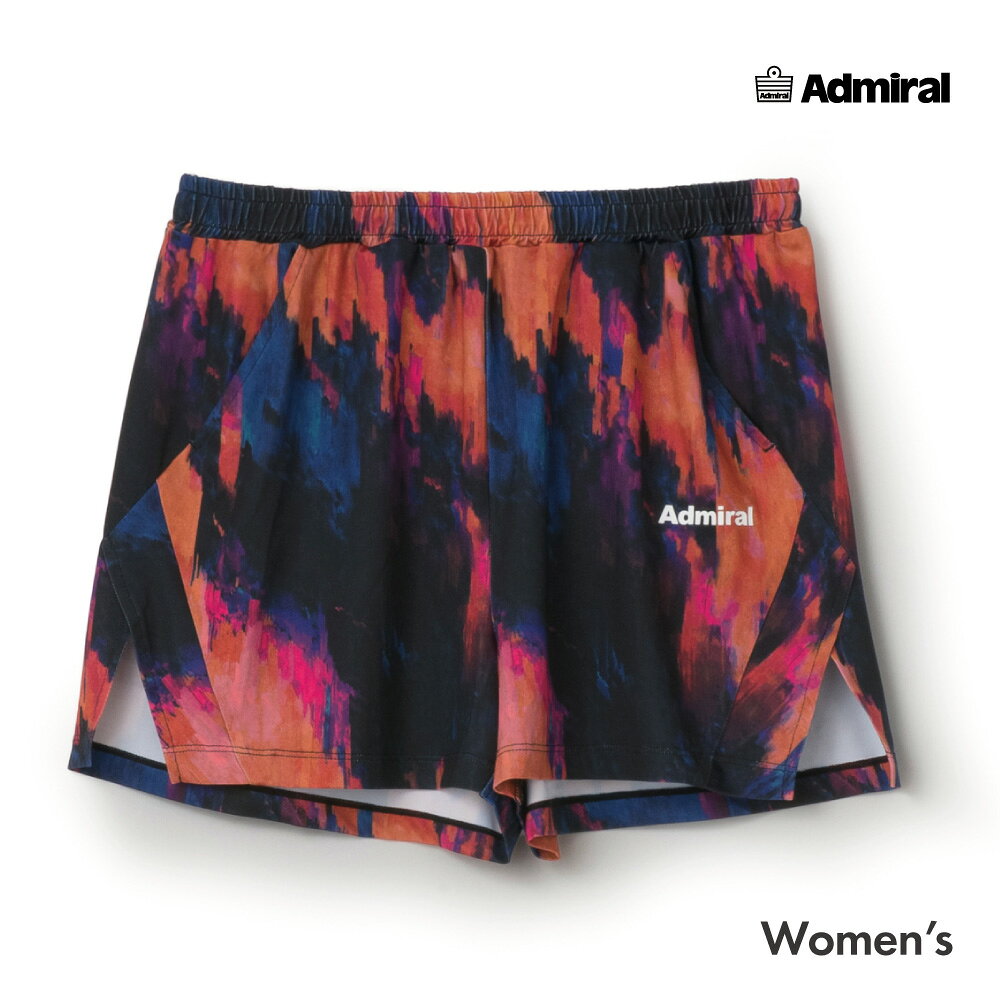 【4日20時〜28H限定★最大ポイント47.5倍 】ADMIRAL グラフィックサイドスリットショーツ　ATLA644-91 レディス　2026FW　アドミラル　マルチ　ショートパンツ　吸水速乾　ストレッチ