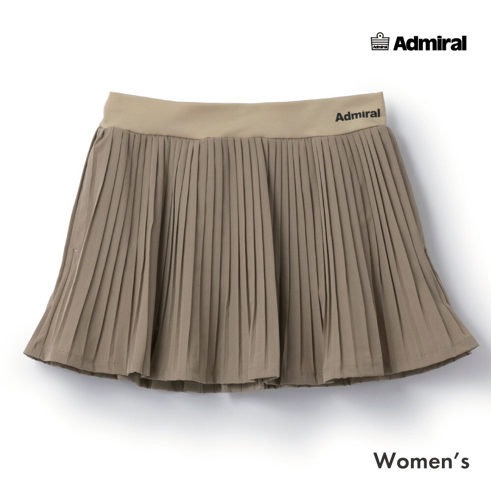 ADMIRAL ハイライズプリーツスコート　ATLA653-29 レディス　2026FW　アドミラル　ベージュ　スコート　ストレッチ　テニス　プリーツ