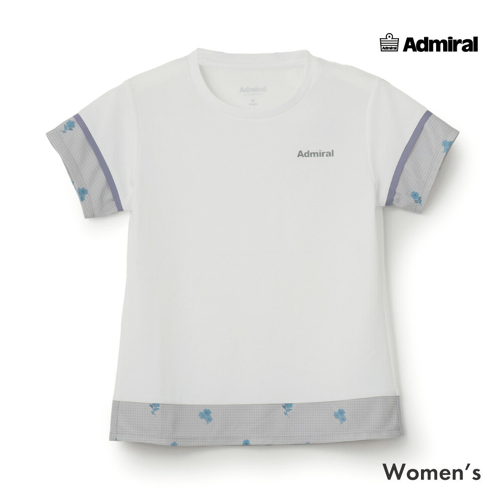 【商品名】ブロッキングフラワーチェックTEE 【品番】ATLA656-01 【カラー】オフホワイト（01） 【サイズ】S・M・L・LL 【素材】ポリエステル 97％ ポリウレタン3％ 【機能】吸水速乾・ストレッチ 【備考】こちらの商品は他の通販サイトと在庫共有しているため、ごくまれにご注文後でも在庫切れの場合がございます。 その際は連絡させて頂きますので、予めご了承ください。 ・メーカー希望小売価格はメーカーカタログに基づいて掲載していますアドミラル　2026FWモデル 程よい厚みのあるなめらかなソフトポンチカットソーを使用したTシャツ。 重ね着風に切り替えた千鳥格子柄に小花をちりばめた秋冬カラーグラフィック。袖切り替えに施したカラーバインダーがデザインのアクセント。