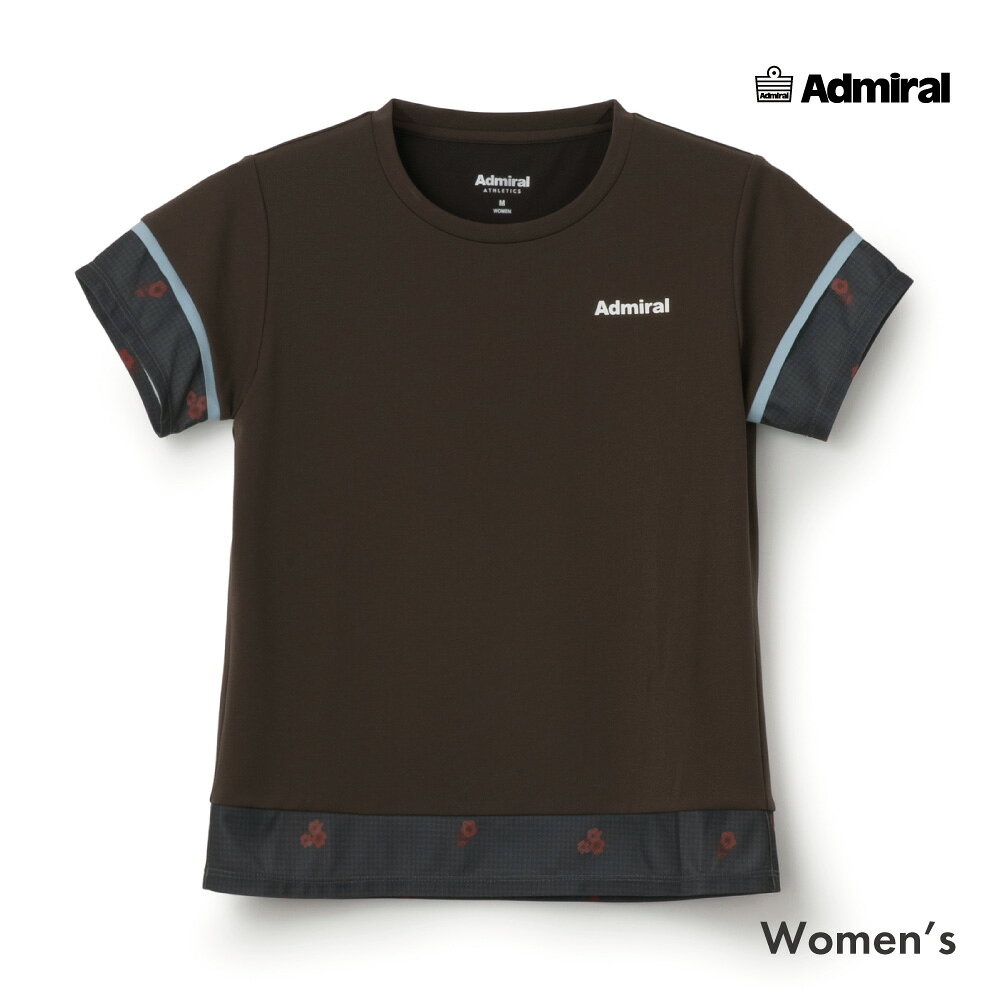 【商品名】ブロッキングフラワーチェックTEE 【品番】ATLA656-22 【カラー】ブラウン（22） 【サイズ】S・M・L・LL 【素材】ポリエステル 97％ ポリウレタン3％ 【機能】吸水速乾・ストレッチ 【備考】こちらの商品は他の通販サイトと在庫共有しているため、ごくまれにご注文後でも在庫切れの場合がございます。 その際は連絡させて頂きますので、予めご了承ください。 ・メーカー希望小売価格はメーカーカタログに基づいて掲載していますアドミラル　2026FWモデル 程よい厚みのあるなめらかなソフトポンチカットソーを使用したTシャツ。 重ね着風に切り替えた千鳥格子柄に小花をちりばめた秋冬カラーグラフィック。袖切り替えに施したカラーバインダーがデザインのアクセント。