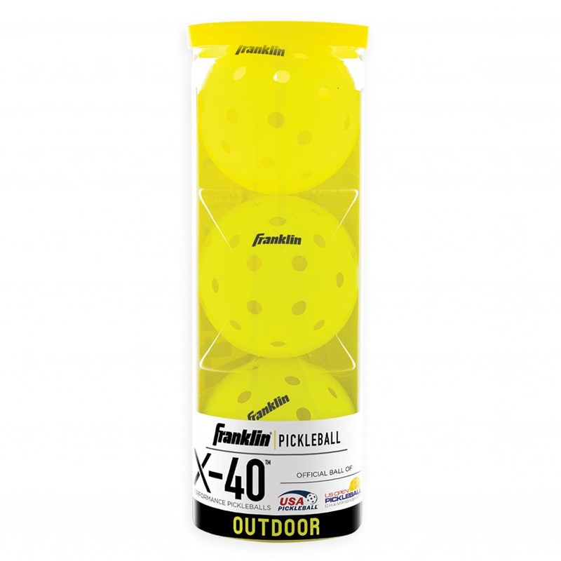 ラケットショップ・アプローチのフランクリン Franklin ピックルボール PICKLBALL X-40 3PK 3個入り 屋外用 アウトドア 40hole イエロー｜アングル2
