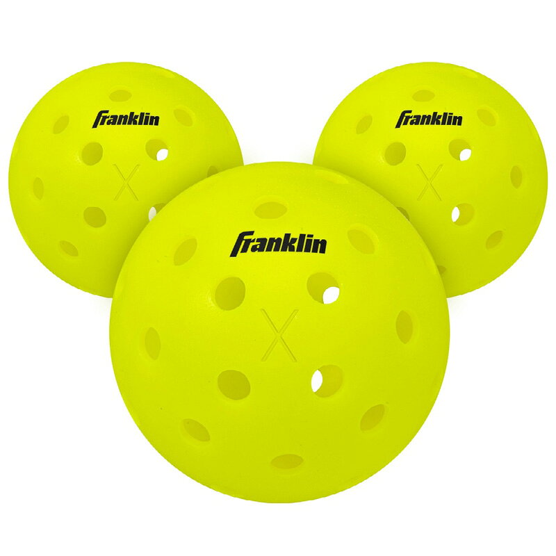 ラケットショップ・アプローチのフランクリン Franklin ピックルボール PICKLBALL X-40 3PK 3個入り 屋外用 アウトドア 40hole イエロー｜アングル3