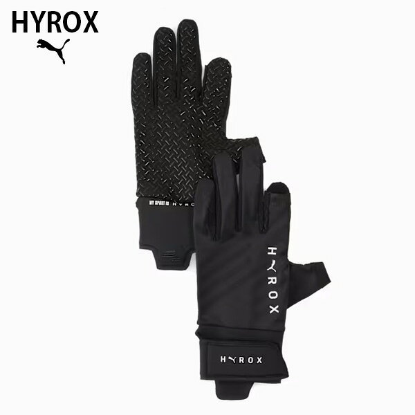 【商品名】 PUMA x HYROX グローブ 【品番】 042100 【カラー】 (01)PUMA Black 【サイズ】 S,M,L,XL 【素材】 手のひら: ナイロン100% まち: ナイロン90% , ポリウレタン10% バックハンド: ポリエステル84% , ポリウレタン16% 袖口: ポリエステル84% , ポリウレタン16% 【お手入れ方法】 手洗い可 【原産国】 中国 【注意】 他の通販サイトと在庫共有しているため、ごくまれにご注文後でも在庫切れの場合がございます。 その際は連絡させて頂きますので、予めご了承ください。 【製造販売元】 プーマジャパン株式会社 メーカー希望小売価格はメーカーサイトに基づいて掲載していますPUMA x HYROXのグローブは、パフォーマンスをしっかりサポートしてくれるアイテムです。 HYROXアスリートのために特別にデザインされたアイテムです。シリコンドットとパッドが優れたグリップ力と快適な装着感を実現し、ワークアウト中のパフォーマンスをしっかりサポートします。初めてのHYROXイベントに向けて準備を進めていても、新自己ベストを目指していても、PUMA x HYROXのコレクションのアイテムは、過酷なレース環境に耐えられるようにデザインされています。 PUMA x HYROXコレクション HYROXとパートナーシップを通じて、プーマは新たに吸汗速乾に優れた“dryCELL(ドライセル)”を採用し、さらに革新的な肌触りを実現したプーマ独自のテクロジー“Cloudspun(クラウドスパン)”を用いたアパレルのフルラインアップを提供します。また、シューズは、HYROX特注カラーとしてHYROXアスリートのパフォーマンス向上をサポートします。 ■詳細 ・ワークアウト中のグリップと快適さを最大限に高めるシリコンドットとパッド ・耐久性のある素材 ・通気性を意識したカットアウトとメッシュのディテール ・エクストラロングのクイッククロージャー ・PUMA x HYROX共同ロゴ