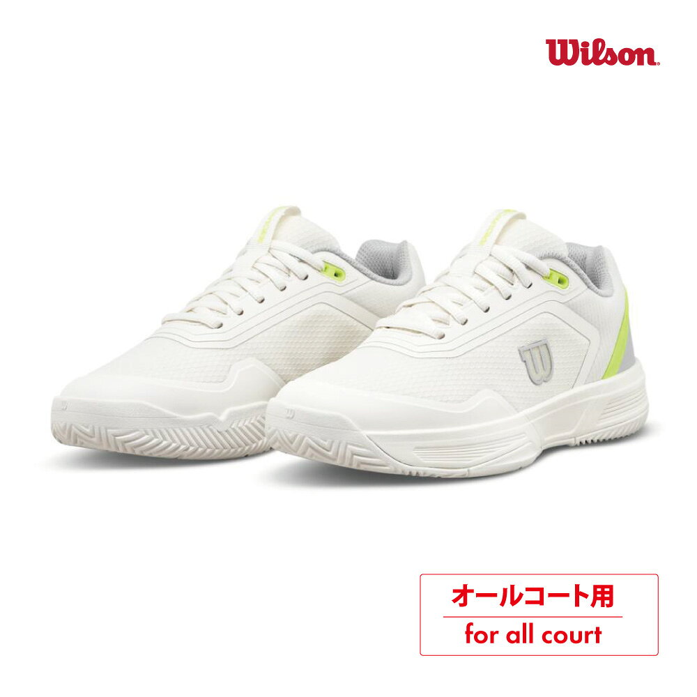WILSON コートグライドW WRS340390U　COURTGLIDE W　ウィルソン　Sホワイト×チタニウム×Sイエロー　テニスシューズ　2026FW レディース