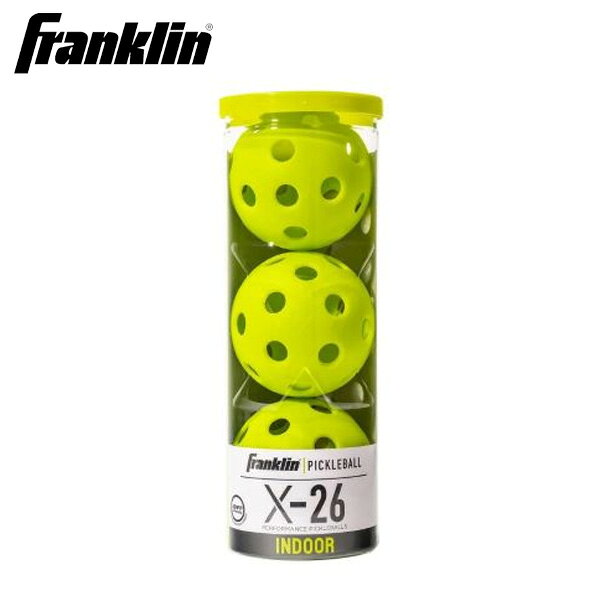 【楽天SS限定★最大2,000円OFFクーポン】フランクリン Franklin ピックルボール PICKLBALL X-26 3PK 3個入り 屋内用 インドア 26hole ライムグリーン 52900 Indoor Pickleballs LIME GREEN 3Packs