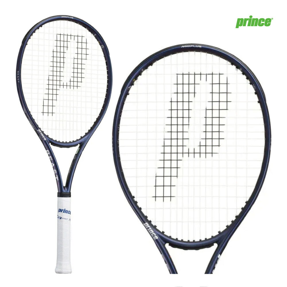 【商品名】BEAST O3 100（280g）/ビースト オースリー 100 （280g） 【品番】7TJ276 【カラー】ギャラクシーネイビー 【素材】 高弾性カーボン+テキストリーム×ザイロン＋高分子エラストマー 【展開グリップサイズ】1、2、3 【ヘッドサイズ】100inch2 【平均ウエイト】 280 g 【全長】27.0 inch 【バランスポイント】330 mm 【スウィングウエイト】285 【フレーム厚】24-26-23mm 【グリップ】RESI TEX PRO ECO（ホワイト） 【パワーレベル】1060 【ストリングパターン】16x19 【推奨テンション】47 ± 8 lbs 【カバー】カバーは付属しておりません 【生産国】MADE IN CHINA 【備考】こちらの商品は他の通販サイトと在庫共有しているため、ごくまれにご注文後でも在庫切れの場合がございます。 その際は連絡させて頂きますので、予めご了承ください。 ・メーカー希望小売価格はメーカーカタログに基づいて掲載していますフルモデルチェンジ。すべてが、進化 モールドを一新し、性能を根本から磨き上げたNEW BEAST。すべてのプレーヤーに、かつてないパフォーマンス体験を。 5世代目BEASTにして、初のフルモデルチェンジ。快適によく飛ぶように大変身！TeXreme×ZYLONを搭載した新形状のフレームに加え、Prince独自のOポートによって大きなスウィートエリアからの抜群の反発性能と振り抜きが向上したハイテクモデル。 最も快適に、最も飛ばす。 広いスウィートエリアと爽快な打球感が、圧倒的なパワーを解き放つ。パワーを思いのままに操る100inch2。280gモデル。 【TECHNOLOGY】 ◆テキストリーム×ザイロンテクノロジー TeXtreme × ZYLONをシャフトとフェイスの2時、10時に搭載。今まで以上に捩れ剛性を高めることで更なるスピードボール、パワー、スピン、そしてコントロール性を実現。また、衝撃吸収性もアップデートされ、打球感、快適性も大きく向上。現代テニスにおける攻撃力、守備力、変化に対応し、あらゆるショットにおいて優位性をもたらす。 ◆ATS (Anti-Torque System) シャフトに加え、フェイスの10時と2時の位置にTeXtreme×ZYLON（Twaron）を配置することで、フェイス上部の剛性が増し、ボールの推進性とコントロール性がアップ。さらには、振動吸収性が増し、クリアな打球感で「掴んで弾く」性能が向上。 ◆Purify Vibration System II (P.V.S II) 長時間のプレーでもパフォーマンスが落ちないように開発された新機能。新素材の高分子エラストマーをグリップからシャフト部に搭載範囲を拡大し、打球時の衝撃と不快な振動をふるいにかけて心地よい打球情報のみを手に伝える。いまだかつてない超衝撃吸収・超振動吸収を実現。疲労の蓄積を軽減しプレー後半にも再現性の高いスウィングを可能にする。 ◆レクサスフレーム＋エアロフェイス ボックス形状とエアロダイナミック形状の両方の良さを兼ね備えた楕円に近い断面のレクサス形状のシャフトとエアロダイナミック形状のフェイスを採用。パワー、スピン、コントロールをバランス良くサポートします。 ◆2ピーススロート インパクトの衝撃を軽減し、ストリングスの振動を抑える2ピース構造のスロートを採用。 ◆エキスパンドパラレルホール 全体の86%のストリングがフレームの外側まで1直線になるようにグロメットホールを設定することで、スウィートエリアが（特にトップ方向へ）拡大し、スウィートエリアとヒッティングポイントがリンク。さらにフレーム外側のグロメットのエッジ（角）を取って丸型にすることで、インパクト時にストリング面が自然にたわみ、ホールド性が高まりスピン性能がアップします。 ◆New O-Port スウィートエリアを拡大し、振り抜きの良いOポートをグロメットレスで搭載。打球感をクリアにし、スウィングの力をダイレクトにボールに伝えます。