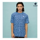 le coq sportif 【クーリング】サンスクリーン グラフィックシャツ QMMXJA02-BL　2024SS ブルー　ルコックスポルティフ MEN　テニス　Tシャツ