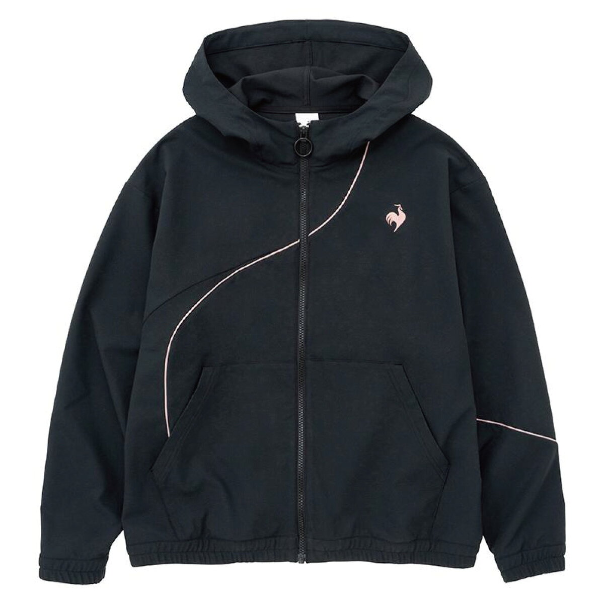 ラケットショップ・アプローチのle coq sportif クロスジャケット レディース 肌面ドライ ストレッチ 形態安定 ジャージ QMWWJF22-BK　2023FW ブラック　ルコックスポルティフ WOMEN　テニス｜アングル2