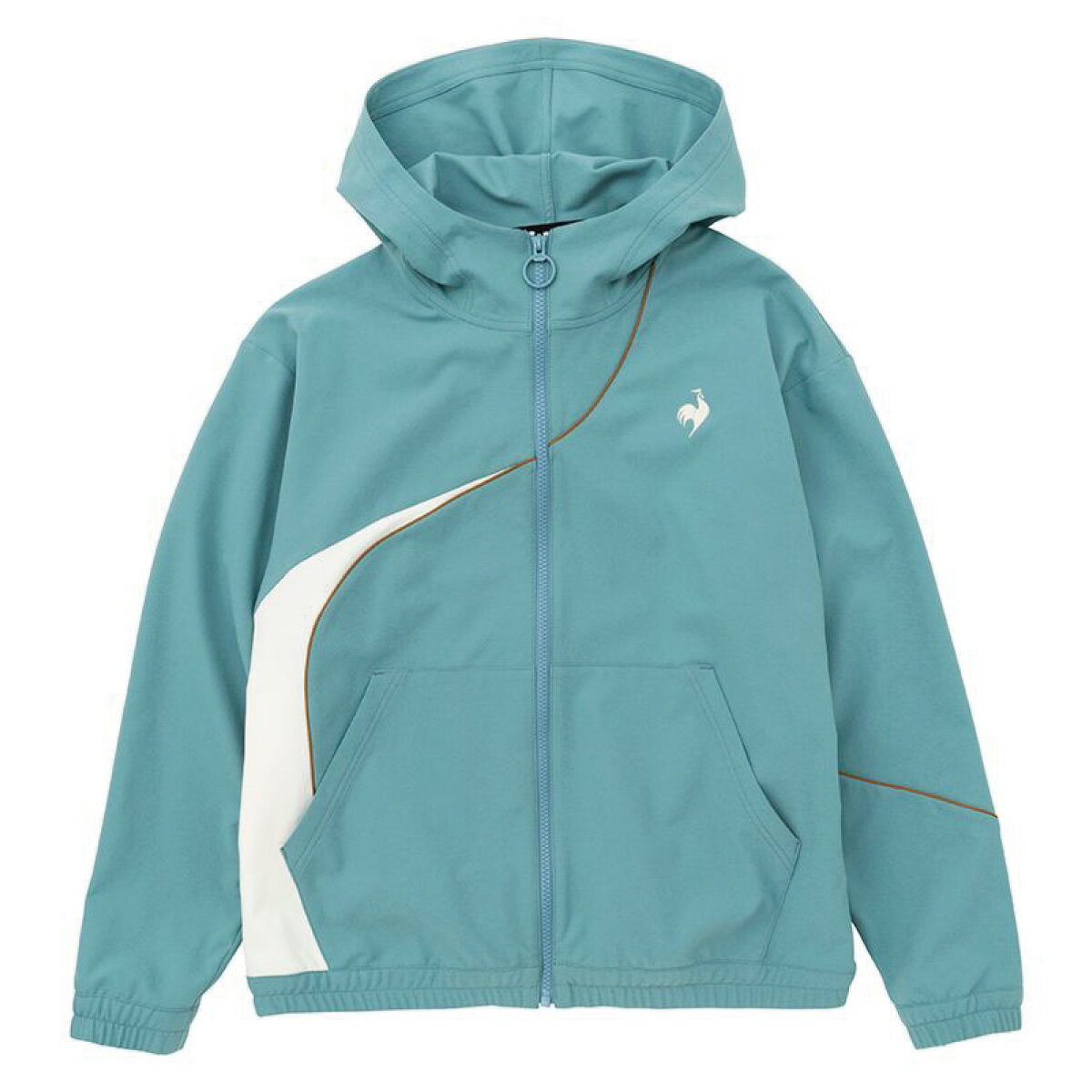 le coq sportif クロスジャケット レディース 肌面ドライ ストレッチ 形態安定 ジャージ QMWWJF22-GR 2023FW グリーン ルコックスポルティフ WOMEN テニス