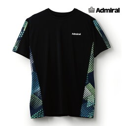 ADMIRAL アドミラル サイドライングラフィックTEE ATMA402 068 ライトグリーン 2024SS メンズ テニス ウェア おすすめ おしゃれ 練習着　ジム　