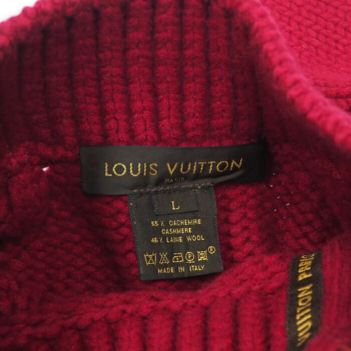 LOUIS VUITTON ルイヴィトン カシミヤ55％ ウール45％ 長袖 ニット セーター ボルドー L [中古]
