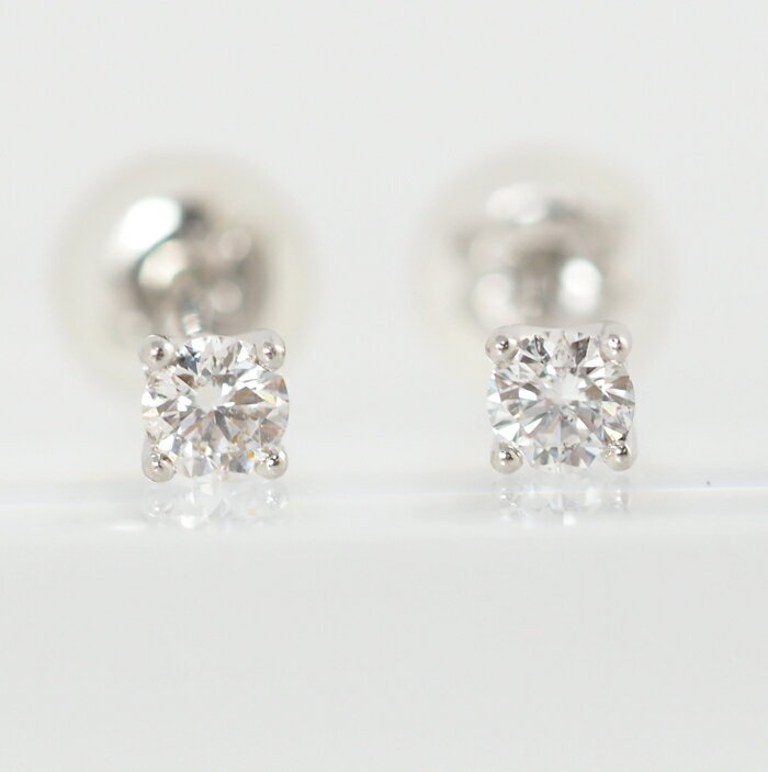 樂天商城 - 4℃ ヨンドシー Pt900 プラチナ 1粒ダイヤモンド0.108ct/0.106ct ピアス クリスマス お正月 かわいい パーティ ごほうび[中古]