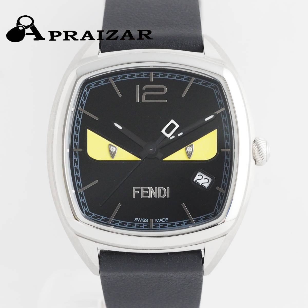 【保証書付】 FENDI フェンディ モンスター F222031611D1 SS/革 クォーツ レディース 箱 [中古]