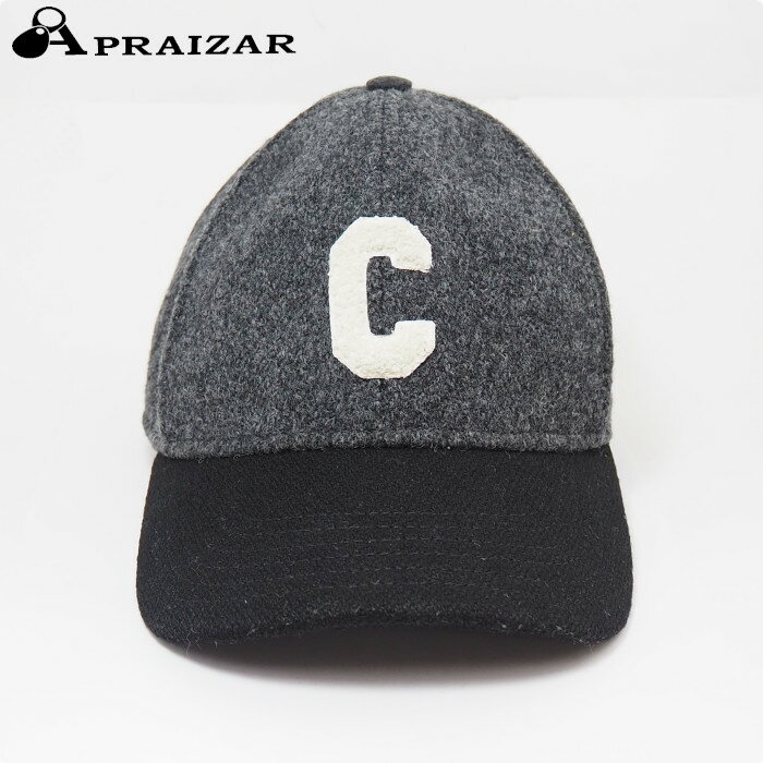 CELINE セリーヌ ウール ブラック/グレー イニシャル ベースボールキャップ 野球帽 帽子 S [中古]のサムネイル