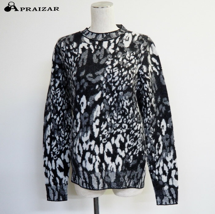 未使用タグ付 YSL サンローラン パリス SAINT LAURENT PARISウール混 セーター ブラック系 長袖 M カモフラージュ柄 609284 [中古]