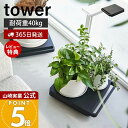 【365日出荷&当店限定特典付き】山崎実業 自立する台車 正方形 タワー tower 公式 おしゃれ 平台車 ドーリー ミニ台車 耐荷重40kg コンパクト ス...