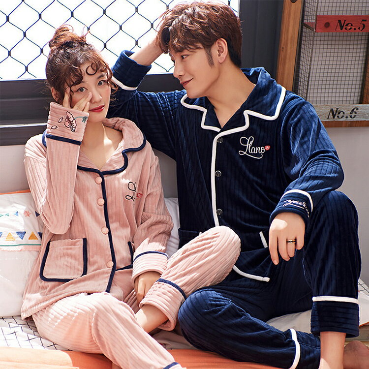 【在庫処分SALE返品交換不可】ペアルック カップル パジャマ メンズ レディース ルームウェア 上下セット 秋冬 もこもこ 冬 男女兼用 前開き 暖かく あっ...