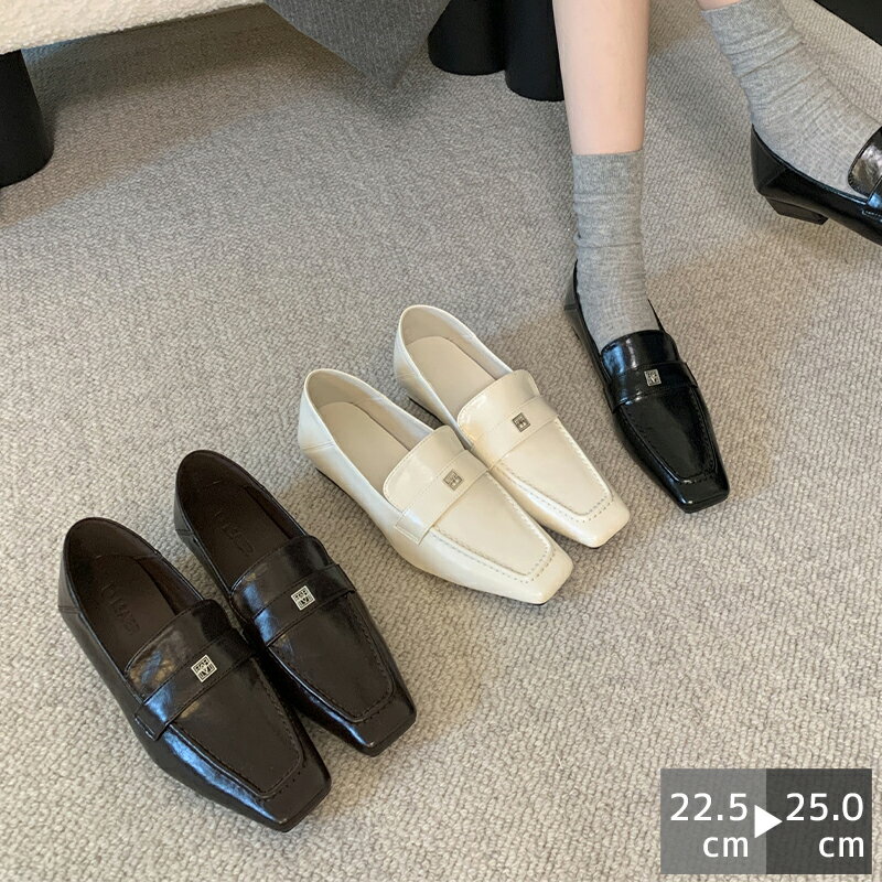 ローファー 靴 レディース スクエアトゥ かかと踏める 2センチヒール 太ヒール 厚底 消臭 シンプル 滑り止め 柔らかい 痛くない 疲れない 歩きやすい 大人 コーデ 春 夏 秋 フォーマル フラット ペタンコ お仕事 通学 通勤 オフィス 学生