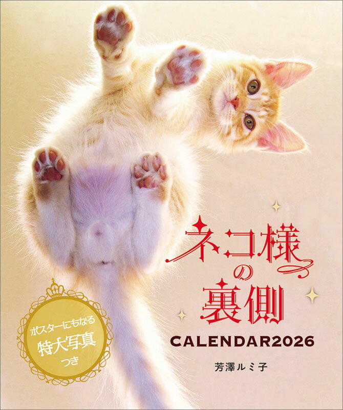 【送料込み】【取寄商品】 2026年カレンダーネコ様の裏側カレンダー2026／芳澤ルミ子26CL-0398[9/20発売]