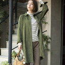 細コールロングシャツワンピース