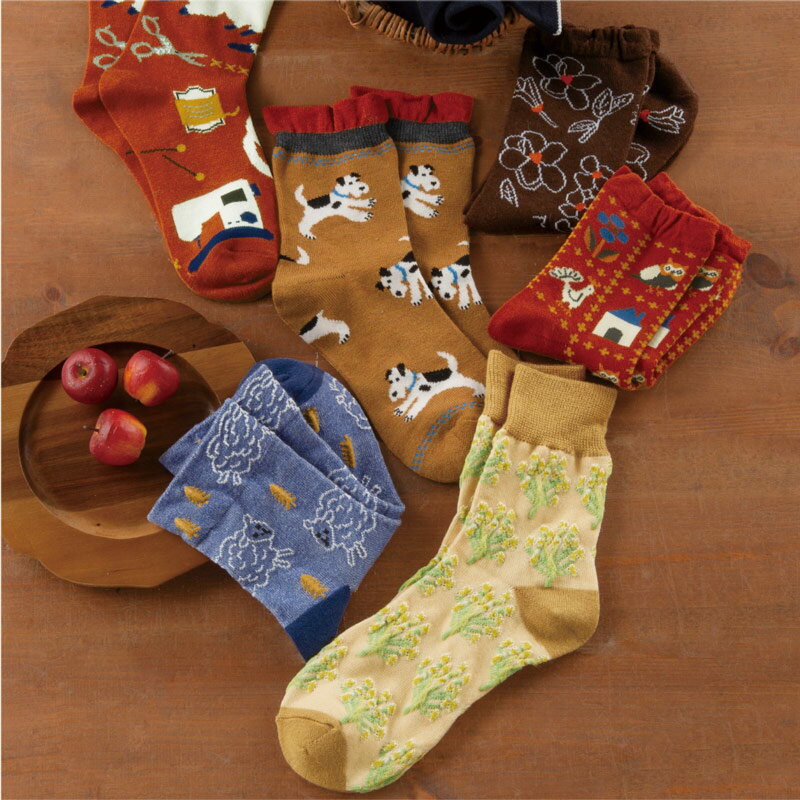 北欧柄ソックスおまかせ5足組