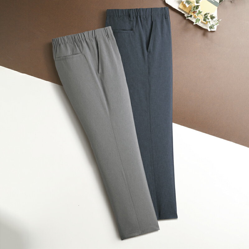 紳士杢調らくらくパンツ2色組