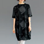 幾何学柄プリントチュニック