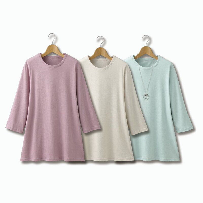 汗に負けない！強撚綿100％Tシャツ3色組【M～LL】