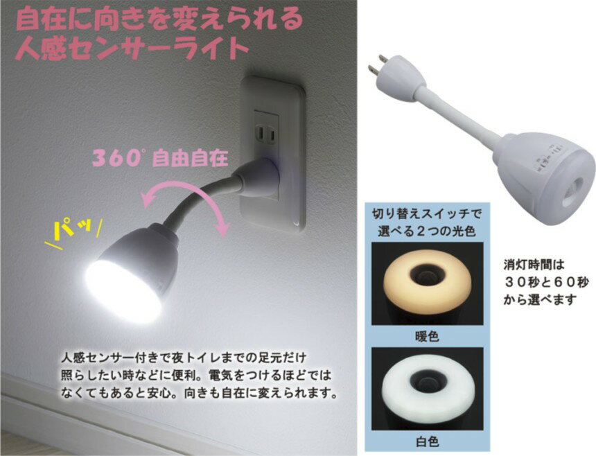 フレキシブルセンサーナイトランプ