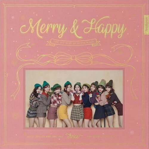 Merry&Happy: 1st Album Repackage (ランダムバージョン) (輸入盤)TWICEトゥワイス とぅわいす　発売日 : 2017年12月14日　種別 : CD　JAN : 8809269508713　商品番号 : JYPK0884【商品紹介】TWICE、韓国1集のリパッケージ・アルバム『Merry&Happy』がリリース!聴く者のハートを揺さぶるタイトル曲”Heart Shaker”の他に、アルバム名と同タイトルで、JYPのパク・ジニョン代表が作詞を手掛けたクリスマス・キャロル”Merry&Happy”の2曲を追加した全15トラック収録。