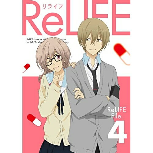 ReLIFE File.4(Blu-ray) (Blu-ray+CD) (完全生産限定版)TVアニメ夜宵草、小野賢章、木村良平、茅野愛衣、山中純子、坪口昌恭　発売日 : 2016年11月23日　種別 : BD　JAN : 4534530094568　商品番号 : ANZX-12467【収録内容】CD:11.TRACK #1(ドラマCD「ReLIFEしすぎっ!!」)2.TRACK #2(ドラマCD「ReLIFEしすぎっ!!」)3.TRACK #3(ドラマCD「ReLIFEしすぎっ!!」)4.TRACK #4(ドラマCD「ReLIFEしすぎっ!!」)5.TRACK #5(ドラマCD「ReLIFEしすぎっ!!」)6.TRACK #6(ドラマCD「ReLIFEしすぎっ!!」)