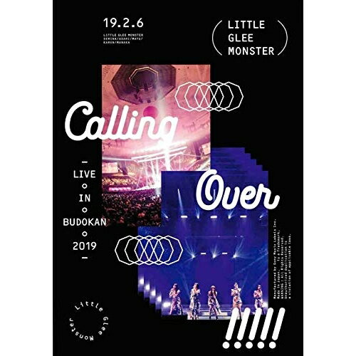 Little Glee Monster Live in BUDOKAN 2019〜Calling Over!!!!!(Blu-ray) (通常版)Little Glee Monsterリトルグリーモンスター りとるぐりーもんすたー　発売日 : 2019年6月19日　種別 : BD　JAN : 4547366403541　商品番号 : SRXL-200【収録内容】BD:11.Opening 〜Welcome to Calling Over!!!!!〜2.好きだ。3.放課後ハイファイブ4.青春フォトグラフ5.青い風に吹かれて6.Feel Me 〜Karen Dance Bridge〜7.NO! NO!! NO!!!8.Catch me if you can9.Get Down10.明日へ11.I BELIEVE12.Band JAZZ Session13.ハピネス14.a cappella medley(BUDOKAN ver.)15.恋を焦らず16.ギュッと17.だから、ひとりじゃない18.OVER19.SAY!!!20.世界はあなたに笑いかけている21.はじまりのうた22.My Brand New Day23.Jupiter24.Everything could be your chance25.Ending
