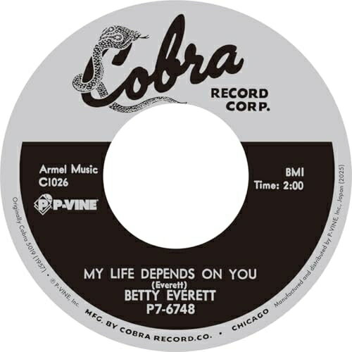 EP / ベティ・エヴェレット / マイ・ライフ・ディペンズ・オン・ユー c/w マイ・ラヴ (初回生産限定盤)..