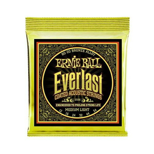 ERNIE BALL 2556 アコースティックギター弦 (12-54) EVERLAST COATED 80/20 BRONZE MEDIUM LIGHT