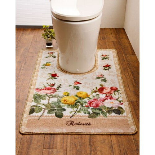トイレマット （約幅60×長さ100cm） ベージュ商品番号 : dr005be060100【商品紹介】ボタニカル・アートの天才画家で「バラの宮廷画家」とも呼ばれたピエール＝ジョセフ・ルドゥーテの作品【バラ図譜】【美花選】をモチーフにしたゴージャスで華やかなシリーズです。絵画をそのままトイレマットにプリントしたような、華やかさがあり踏むのがもったいないほどの高級感があります。周囲に額のような柄をつけることでより、作品のような雰囲気があります。裏面にはすべりにくい加工を施しているので、ずれにくく使いやすいです。四角を丸くカットしているので、捲れにくく足にひっかっかりにくいです。ご高齢の方から小さなお子様まで皆さんでご使用頂けます。毛足が丸みおびてるループパイルで、柔らかな踏み心地です。毛並みもぎっしりしているので、へたりにくく長い間ご使用頂けます。耳が長いタイプで横までしっかりとガードしてくれます。トイレ全体をカバーするのでたちまち華やかになります。大切な方の誕生日やクリスマスなどのプレゼントにもぴったりのアイテムです。天才画家ルドゥーテの世界をお部屋でどうぞお楽しみください！※長時間使用すると床面や裏面が変色することがありますので、一週間に1度は床面を拭き乾燥させてから敷きなおししてください。※ 掲載写真は表記サイズと異なる場合がございます。※ 画面上のカラーはご使用ブラウザやモニターの設定により、実物とは若干異なる場合がございます。あらかじめご了承の上、ご注文をお願いいたします。【北海道・沖縄・離島 送料別】＊ご注文後の、お取り寄せ商品です。＊商品は、メーカーよりの直送となります。サイズロング（約幅60×長さ100cm）組成ポリエステル100％原産国中国dr005be060100備考※長時間使用すると床面や裏面が変色することがありますので、一週間に1度は床面を拭き乾燥させてから敷きなおししてください。