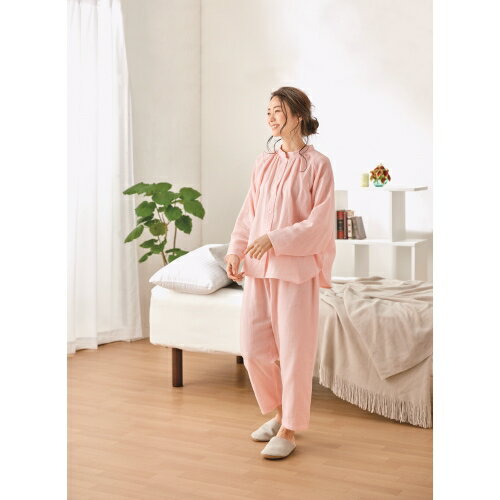 【送料無料】 ダブルガーゼ うるふわパジャマ(ペールピンクM-L)株式会社メイダイ