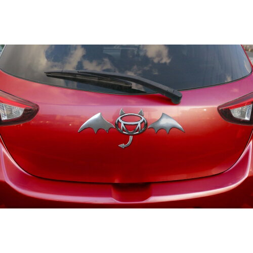 【送料無料】 エンブレムステッカー デビルウイング シルバー三金商事株式会社