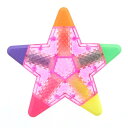 【送料無料】 クリアカラー星型5色蛍光ペン (ピンク)SUNHOSEKI