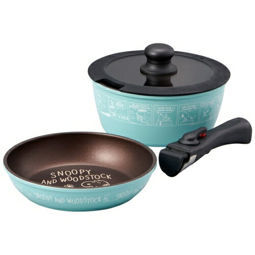 【送料無料】 取っ手が外れる鍋&フライパン SNOOPYスケーター(Skater)