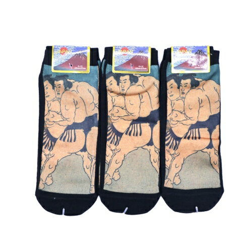 【送料無料】 メンズソックス 相撲 (25-27cm) (3足セット)みっとめるへん社