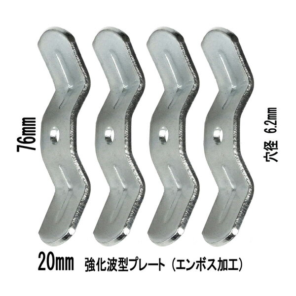 ベースプレート取付パーツセット 波型ブラケット 4個 セット エンボス加工強化波型プレート 汎用タイプ リアボックス ベースプレート取付 リアボックス パーツ リアボックス トップケース バイク リアボックス トップケース 取付 ステー パーツ (set-29) (topcaseop-5)