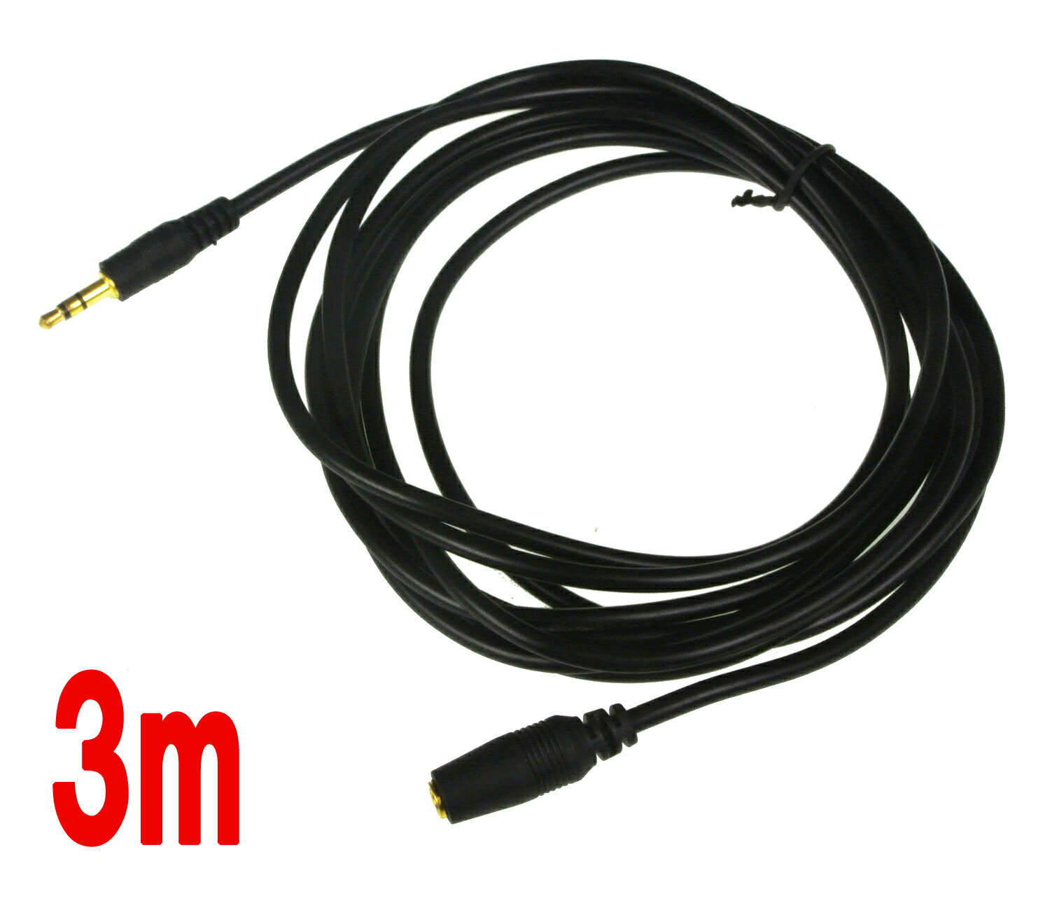 ANE ���ƥ쥪�ߥ˱�Ĺ�����֥� 300cm(3m) �֥�å� ���餫���� ���ʼ����ꥳ�󥴥� �����ɷ���3.8mm ���å�ü�� 3�� �ץ饰��3.5mm AUX �����ǥ��������֥� ���ƥ쥪�ߥ˥ץ饰 ����ۥ� �إåɥۥ� �����ǥ������� ��³ ���� ��Ĺ