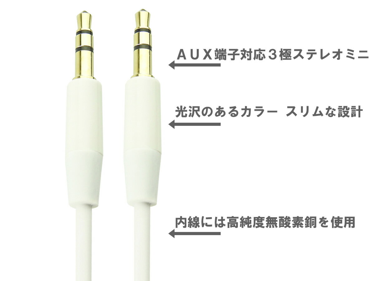APS ANE-SOUND CABLE �����ǥ��������֥� �ۥ磻�� ľ��+ľ�� ��120cm �������ⲻ�� ̵����Ƽ OFC ���å�ü��(����å���)�����ƥ쥪�ߥ˥ץ饰 (3.5���ץ饰��3.5mm 3�� ������) �����ǥ����Ƶ�����³ ���ʤ䤫�ʴ����Υ��ꥳ�󥴥ॳ����