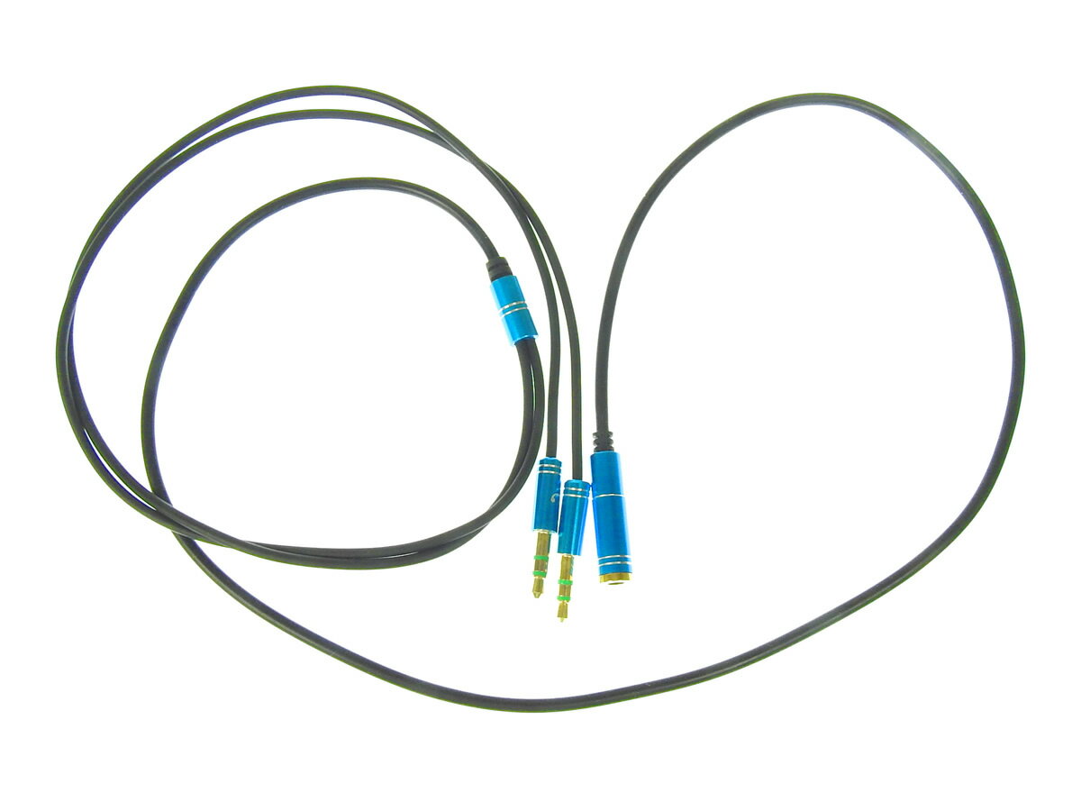 ANE ���ƥ쥪�ߥ˥ץ饰 3.5mm �����ǥ���ʬ�ۥ����֥� �֥롼 100cm ���å�ü�� 3�˥���x2 3�˥᥹x1 ���ץ�å��� �ƥ��� ���� ���[SHARE-BL]