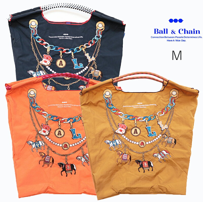 Ball＆Chain ボール＆チェーン 301067 HORSE CHARM ＜Mサイズ＞ ホースチャーム 馬 チェーン トートバッグ エコバッグ ショッピングバッグ ハンドバッグ 刺繍 ギフト ボールチェーン BLUE LABEL ボールアンドチェーン
