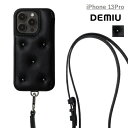 【iPhone13Pro】 DEMIU デミュウ レザースマートフォンケース BALLON CINQ バロンサンク スタッズ付き アイフォンケース アイフォーン...